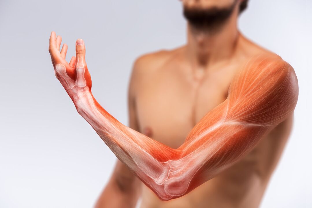 Muscles de la main et son traitement avec le traitement du gel Congelum